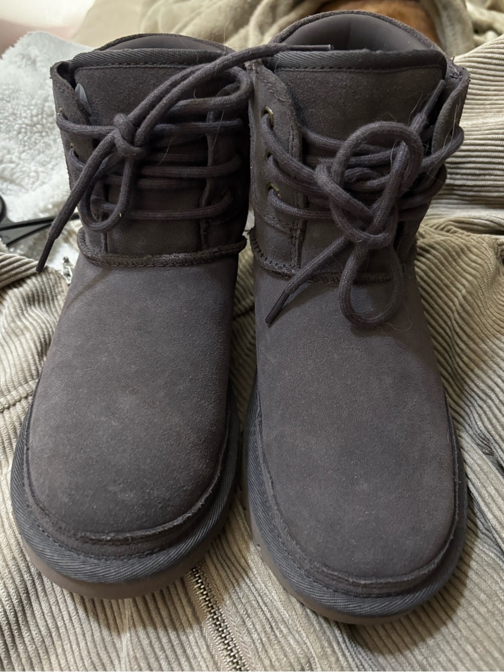 UGG Women's Dark Brown Suede Lace-Up Ankle Boots